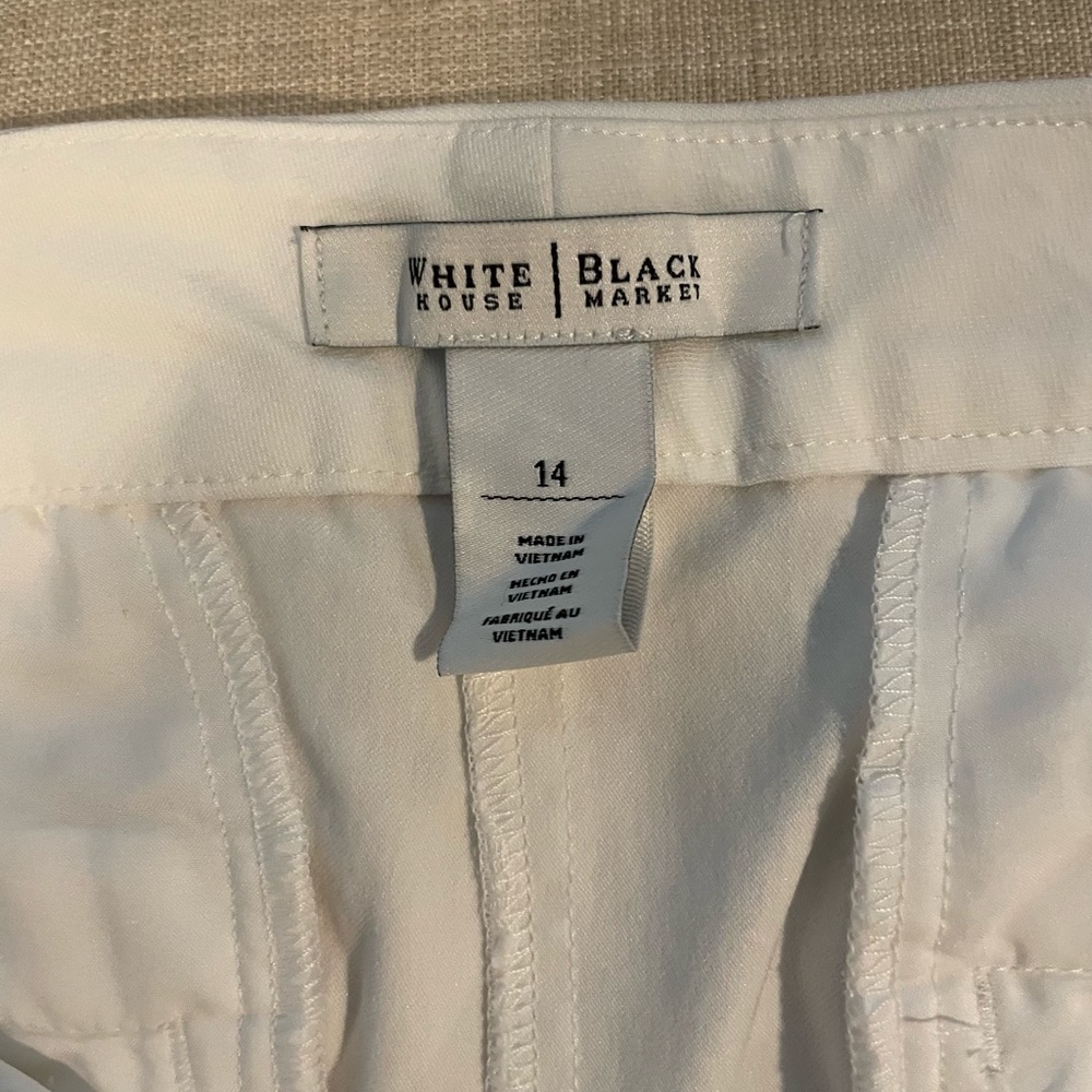 White House black market white bermuda shorts